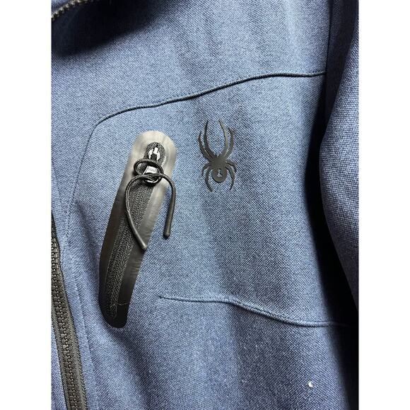 Spyder Active Knit Blue Full Zip Men's Jacket Medium - Picture 5 of 8